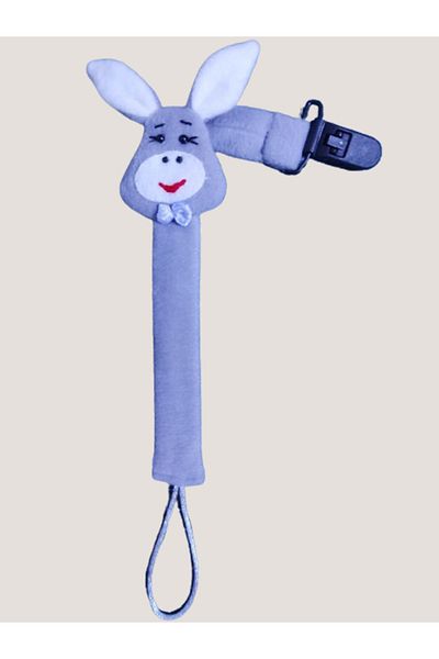 CEBECİ TİCARET Pacifier Strap Pacifier Holder Baby Gift Natural Fabric Donkey