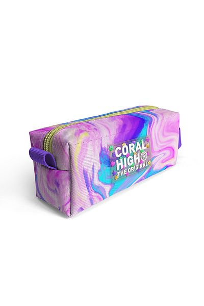 Coral High Πολύχρωμη τσάντα στυλό καθίσματος με μοτίβο μονόκερου 22074