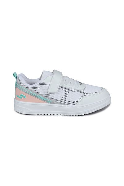 Jump 28128 Velcro Light Grey - Lososově růžová dívčí teniska Běžné tenisky