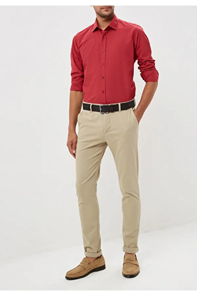 carwin Erkek Kırmızı Slim Fit Gömlek