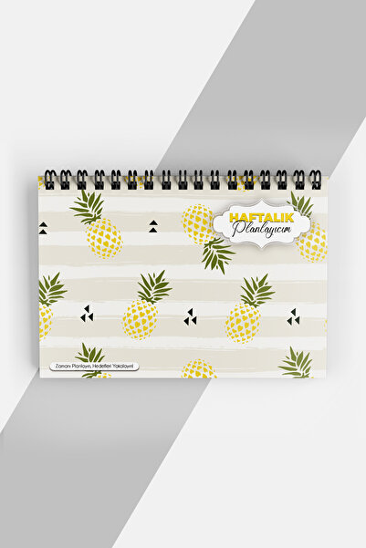 markcat مخطط أسبوعي بتصميم الأناناس - 52 صفحة - جدول أعمال غير مؤرخ (A5) مخطط...