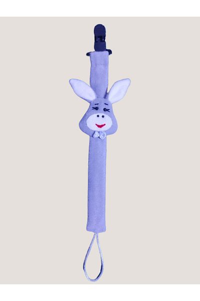 CEBECİ TİCARET Pacifier Strap Pacifier Holder Baby Gift Natural Fabric Donkey
