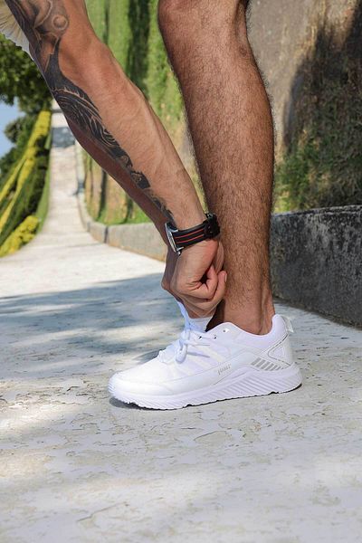 Jump 24865 White - Silver Color Men's Sneaker Casual Sneakers