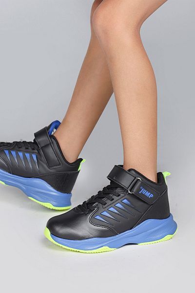 Jump 27800 Black - Blue Unisex Children's Basketball Sports Shoes