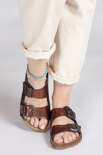 Jump 50009 Double Buckle Bronze Daily Women's Slippers