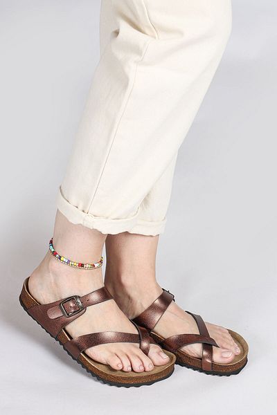 Jump 50008 Damen-Flip-Flops mit einer Schnalle in Bronze