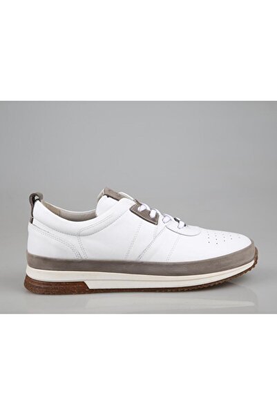 KOMCERO 4y2119 Hakiki Deri Beyaz Erkek Günlük Ayakkabı