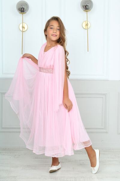 Asortix Kız Çocuk Abiye Mezuniyet Elbisesi Pul Payet Işleme 8 Yaş-9 Yaş-10 Yaş-11 Yaş-12 Yaş-13 Yaş