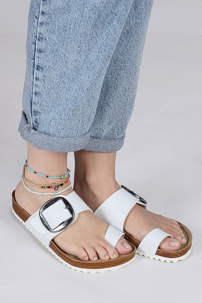 Jump 50012 Flip-Flops für Damen mit einfacher Schnalle, weiß
