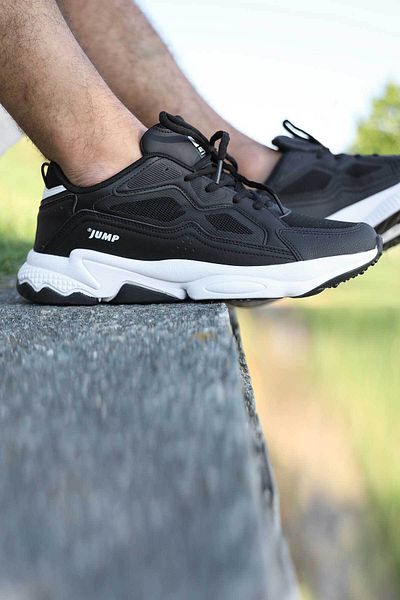Jump 24712 Μαύρο - Λευκό Ανδρικό Sneaker Casual Sneakers