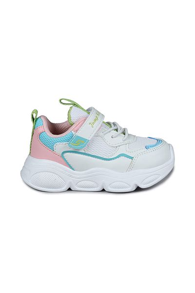 Jump 28122 Velcro White - Pink Girl's Sneaker Casual Sneakers
