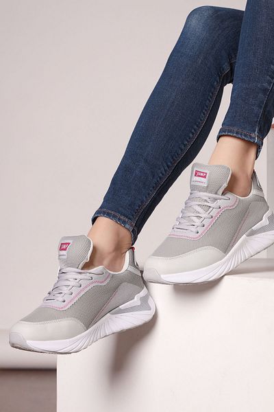 Jump 27346 Gray - Pink Women's Sneaker Casual Sneakers