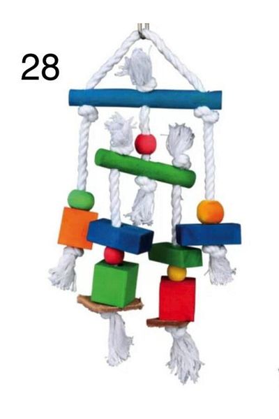 SERTİCARET Wooden Daisy Toy Inside the Cage