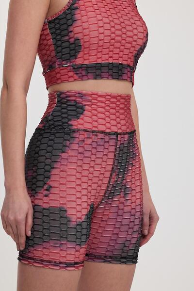 Penyelux Women's FitGlow Performance Motion Sports Activity Mini Tights Claret Red