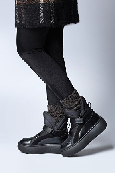 Jump 60118 Αδιάβροχη αντιολισθητική σόλα Μαύρες γυναικείες μπότες χιονιού