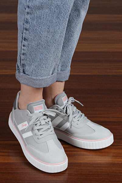 Jump 28146 Gray - Pink Women's Sneaker Casual Sneakers
