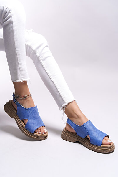 Riccon Sandale Rhehihe pentru damă 0012201   Blugi