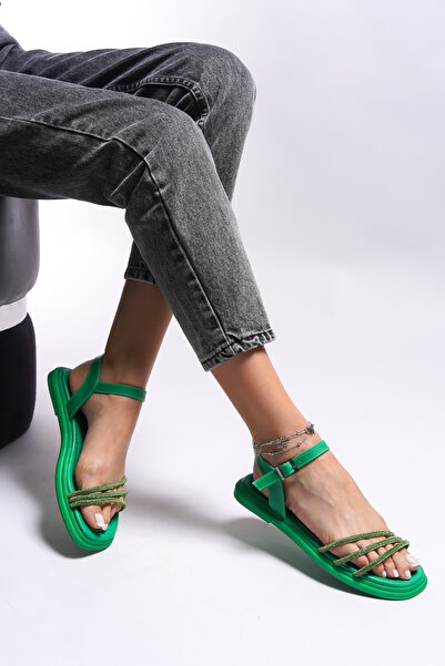 Riccon Varvaesh Women's Sandals0012110 Green