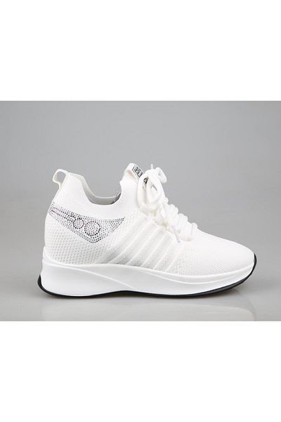M.P. MP 241-1669 Pantofi albi unisex cu toc pană