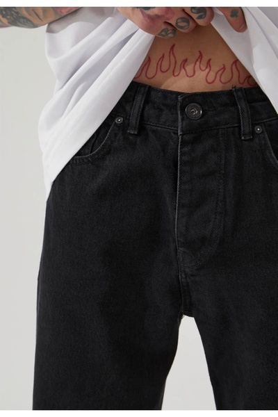 çerme Men's Relaxed Baggy Dark Smoked Jean Pants