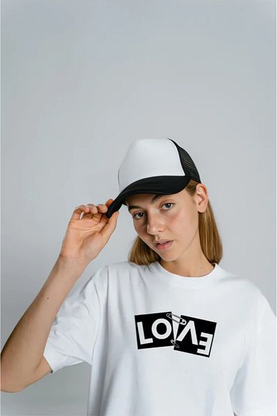Pink Sky Μπλουζάκι LOVE με στάμπα Oversize Crew Neck