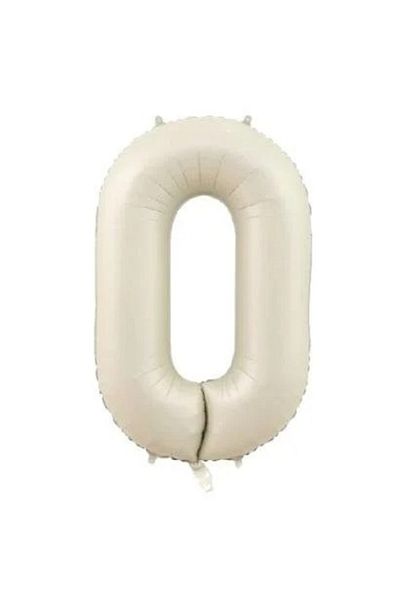 BEST PARTİ DOĞUM GÜNÜ PARTİ SÜSLERİ 80 cm Beige Cream Number Foil Balloon