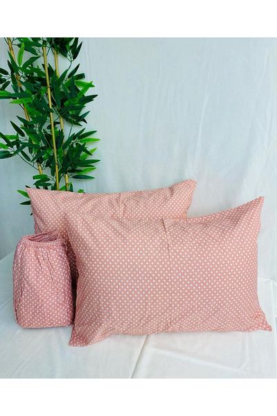 mihriban Polka Dot Pattern Don'T Want Iron Fabric Cotton Sheet Set