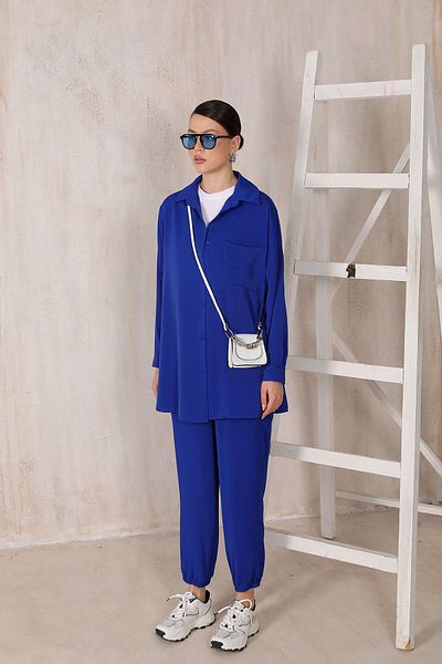 Melike Tatar SAKS Dubai Crepe Shirt Suit 32-6133