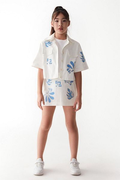 nk kids Яке за момиче Санторини, екрю синьо, 36309