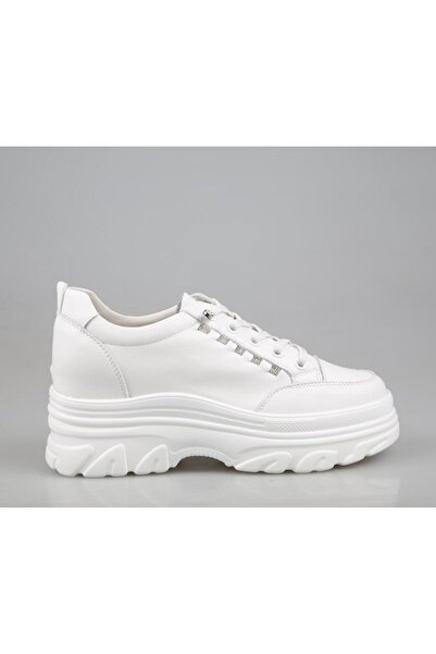 Guja 24y361 Dolgu Topuk Beyaz Kadın Sneakers