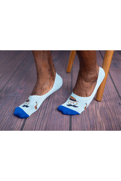 MRHERO Multicolored Unisex Single Pack Gentlemans Themed Ballerina Colorful Socks Mh-1034