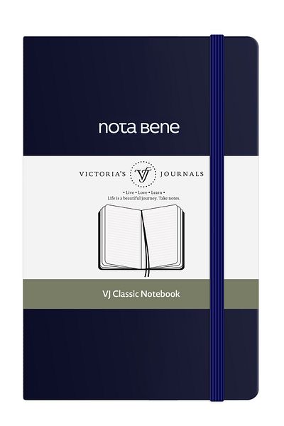Victoria's Journals Caiet Nota Bene Classic cu copertă rigidă, 9x14 cm, linie