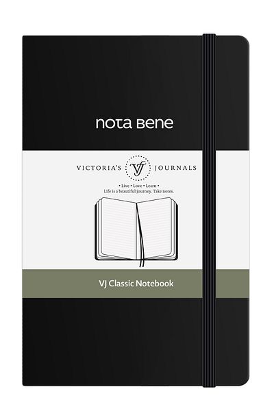 Victoria's Journals Notebook Nota Bene Classic Hard Cover, 9X14 Cm, Ruled