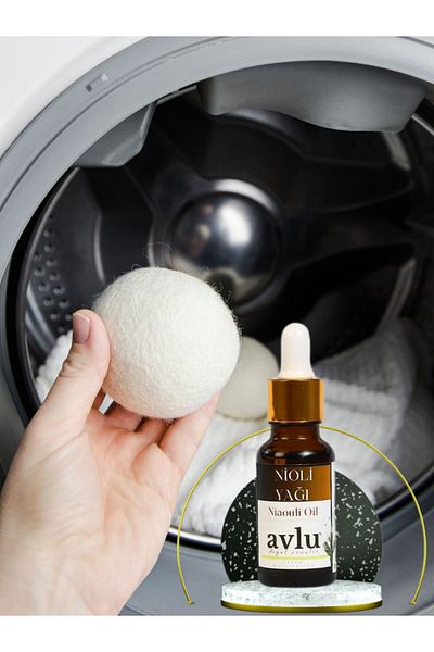 Avlu Doğal Ürünler Wool Drying Ball 2 Pieces + Nioli Oil 20ml 1 Piece (Natural Softener)