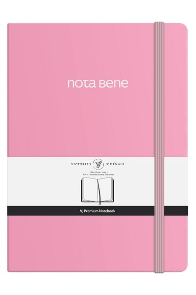Victoria's Journals Nota Bene Premium Hard Cover Notebook, 21x29 cm, Striped