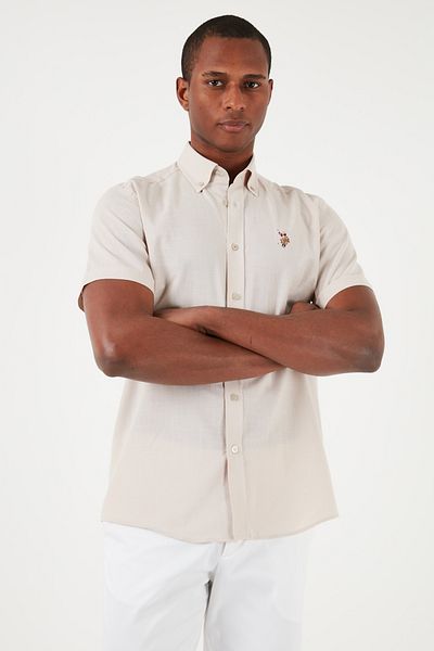 U.S. Polo Assn. US Polo Cotton Regular Fit Мъжка риза с къс ръкав G081GL0041829502