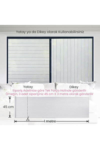 Trendpoint Cam Filmi Kaplama Statik Folyo 45cmx100cm Buzlu Desenli Duşa Kabin Ofis Dekorasyon