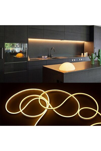 neeko Neon Esnek Şerit Led Tak Çalıştır Kumandalı - Dimmer- Gün Işığı 3metre
