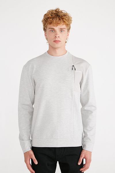 Jepublic Men's Gray Sweatshirt ( Model Code: J232406 )