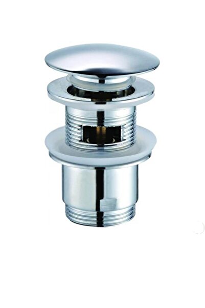 Creavit Otomatik Pop-up Sifon Başlığı Taşmalı Krom Lavabo Tapası Basmalı