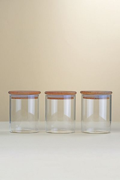 Glore 3-Piece Glass Spice Rack Set 8x10cm