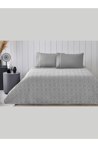Taç Pique Set Jacquard Doretta Anthracite Single
