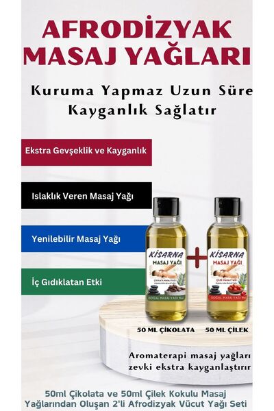 Eromax Gevşetici Masaj Yağı  Etkili Kayganlaştırıcı Yağ Hem Çikolata Hem Çilek