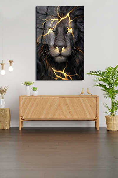 duvarsanatı Lav Vertikalna Staklena Slika Dekoracija Zidova Kućne Kancelarije...
