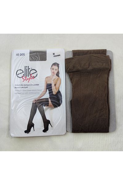 ELİTE STYLE Σετ κάλτσες μεσαίου πάχους πάνω από το γόνατο με 2 καλτσοδέτες