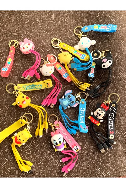 Meyra Accessories sanrio kuromi cinnamorol my melody çoklu şarjlı anahtarlık ...