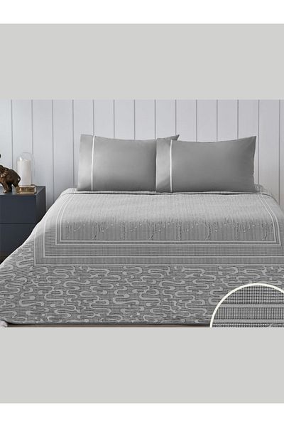 Taç Pique Set Jacquard Marlena Anthracite Single