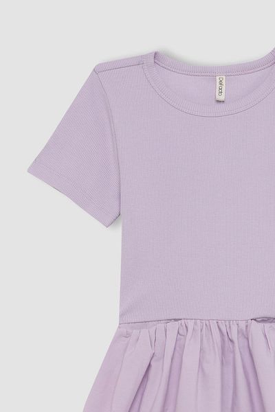 DeFacto Kurzärmliges Baumwollkleid mit Rundhalsausschnitt für Mädchen C2179a824sm