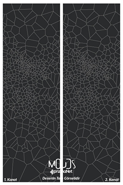 Moud's Gray Crystal Patterned Suede Living Room Hall Background Curtain Printed Extrafor Drawstring 2 Sash PRD-1079