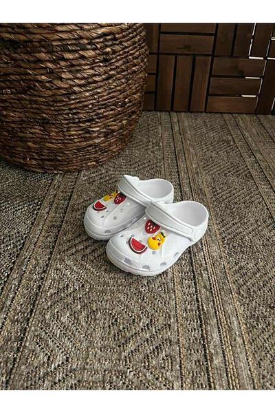 Behtah Kundura Girls Boys Kids 6 Pieces Jibbitz Ornate Gift Closed Front Garden Pool Daily Sandals Slippers